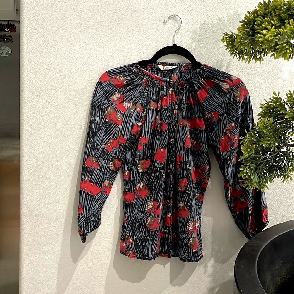 Tucker Silk Blouse